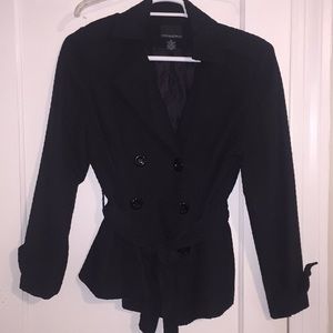Cynthia Rowley Belted Black Jacket Size XL